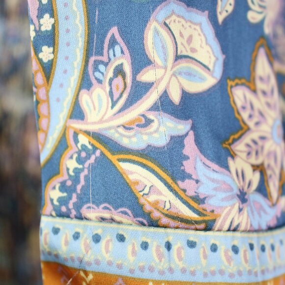 Anthropologie Current Air Womens Small Ornate Floral Boho Mini Dress - Picture 7 of 8